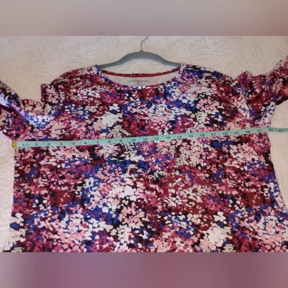 Croft & Barrow floral blouse/Top size XL - Picture 7 of 8